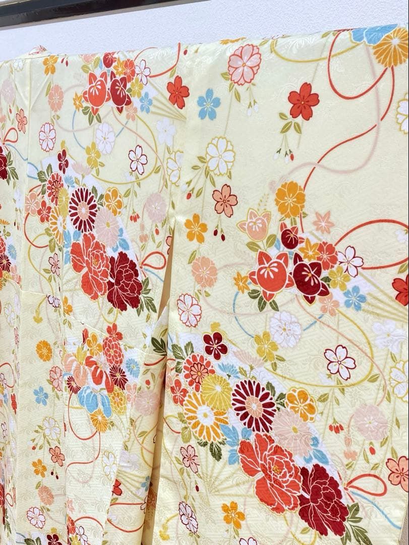 二尺袖 ポリエステル着物 紋意匠 袴向き MOP564 - メルカリ