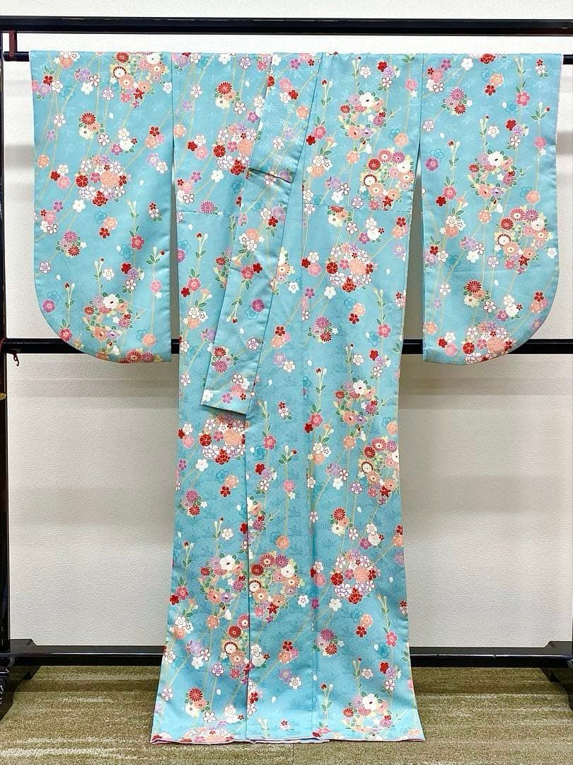 二尺袖 ポリエステル着物 紋意匠 桜 袴向き MOP563 - メルカリ