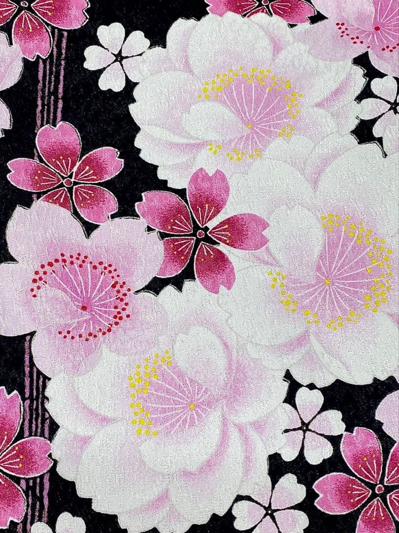 二尺袖 ポリエステル着物 紋意匠 桜 袴向き MOP565 - メルカリ