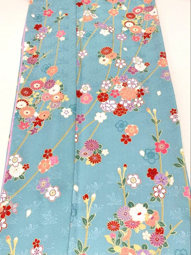 二尺袖 ポリエステル着物 紋意匠 桜 袴向き MOP563 - メルカリ