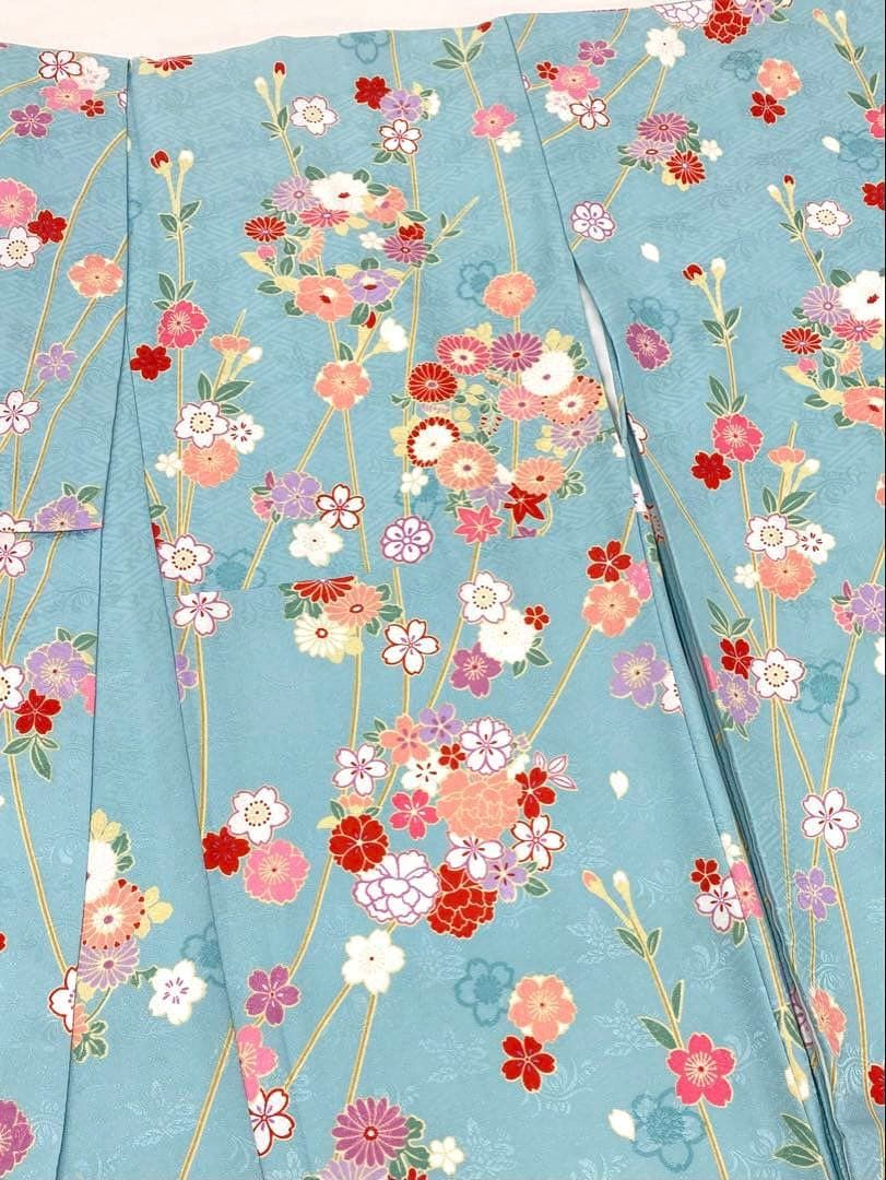 二尺袖 ポリエステル着物 紋意匠 桜 袴向き MOP563 - メルカリ