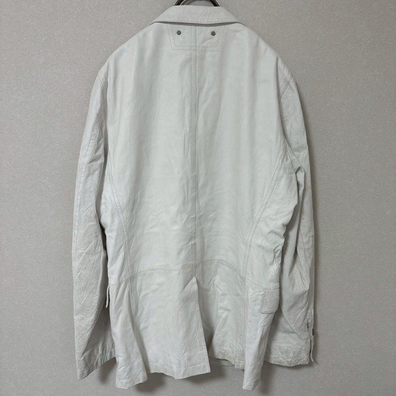 JOSEPH HOMME レザージャケット ホワイト 48 羊革 オシャレ 大人