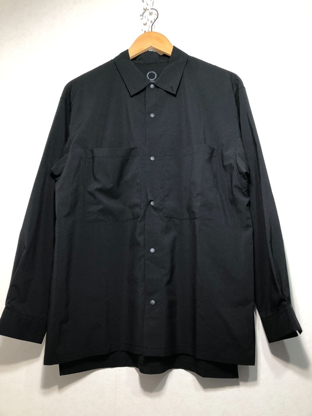062132 山と道 UL BIG POCKET SHIRT M 2025 ブラック ビッグ ポケット