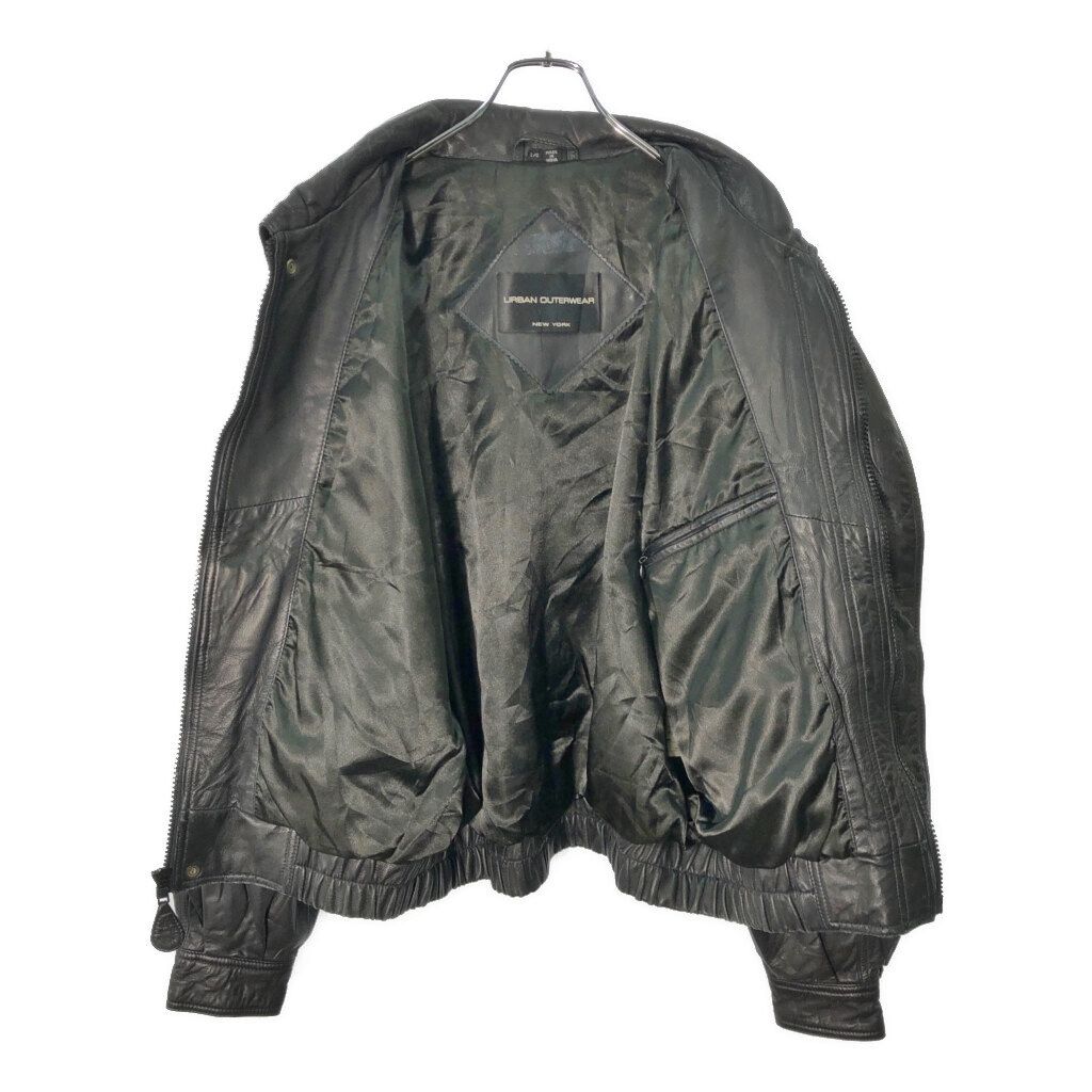 URBAN OUTERWEAR フェイクレザーフライトジャケット ブラック(メンズ L