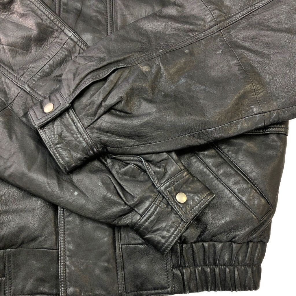 URBAN OUTERWEAR フェイクレザーフライトジャケット ブラック(メンズ L