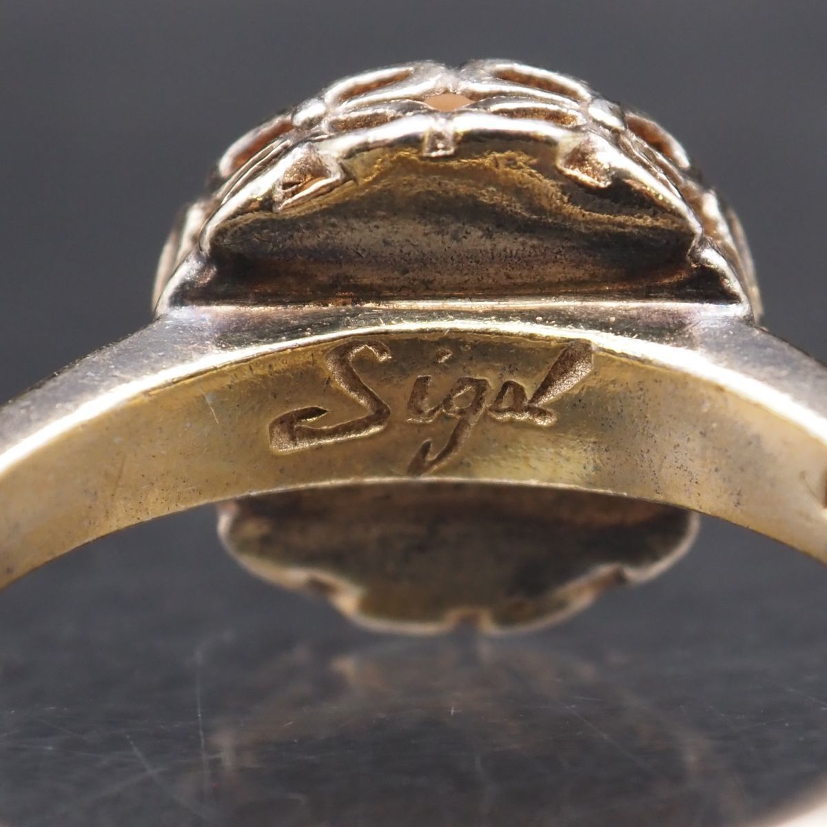 L345 sigal シーガル CA 925刻印 リング キャッツアイストーン