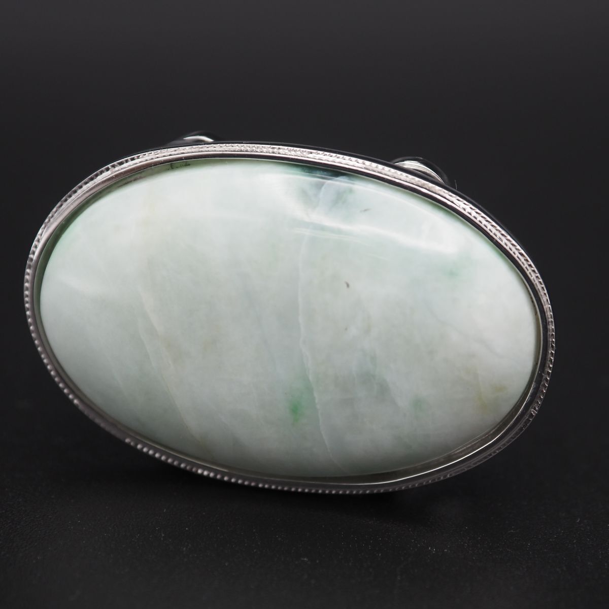 L126 翡翠 ヒスイ 糸魚川産 SILVER刻印 2way ペンダント トップ 帯留め