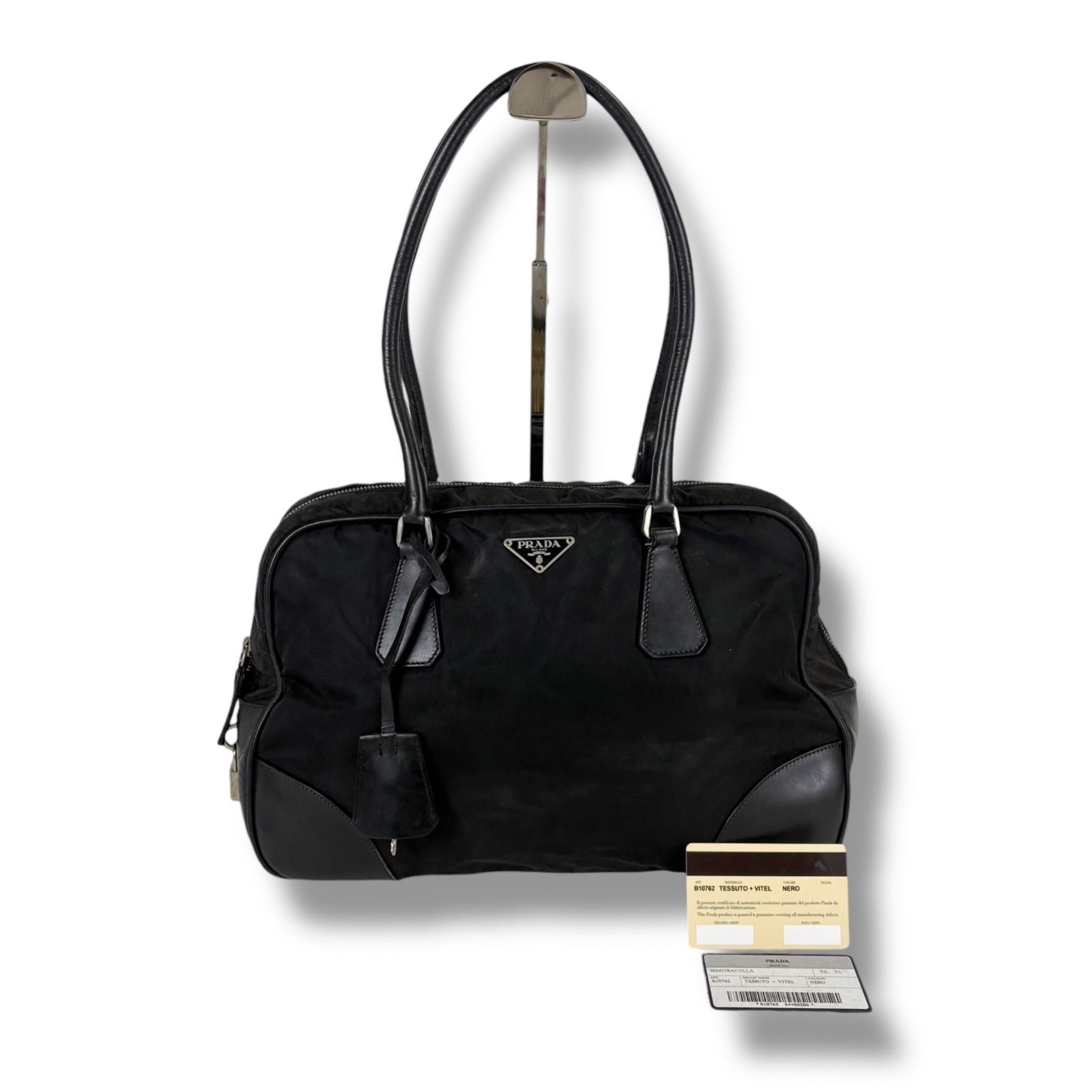 PRADA プラダ ボーリングバッグ トップハンドルバッグ テスート 