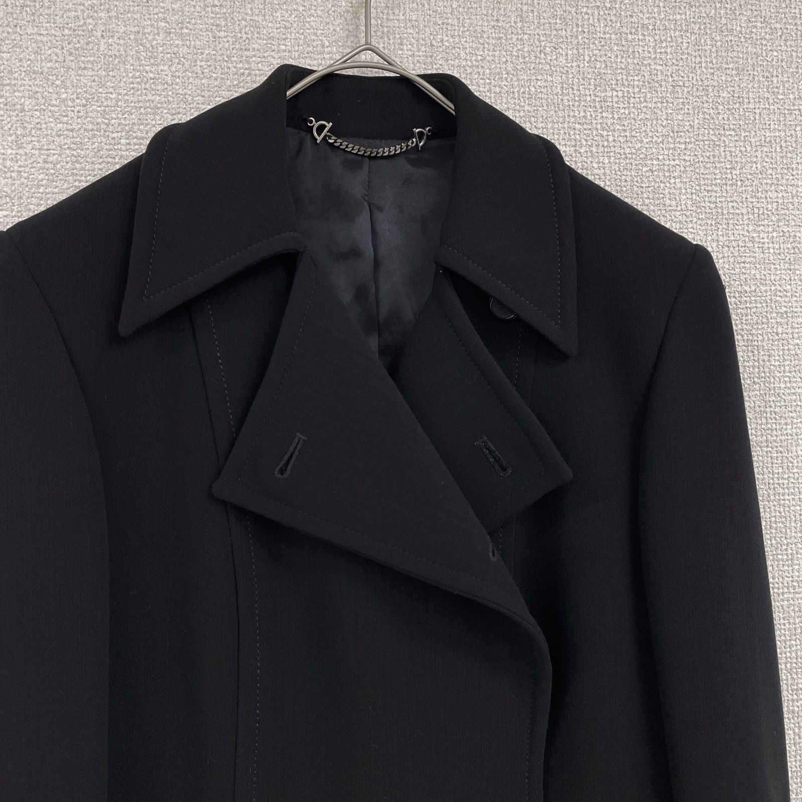 GUCCI ダブルコート Pコート 38 黒 レディース GUCCI グッチ コート ジャケット ダブル ウール ブラック イタリア製