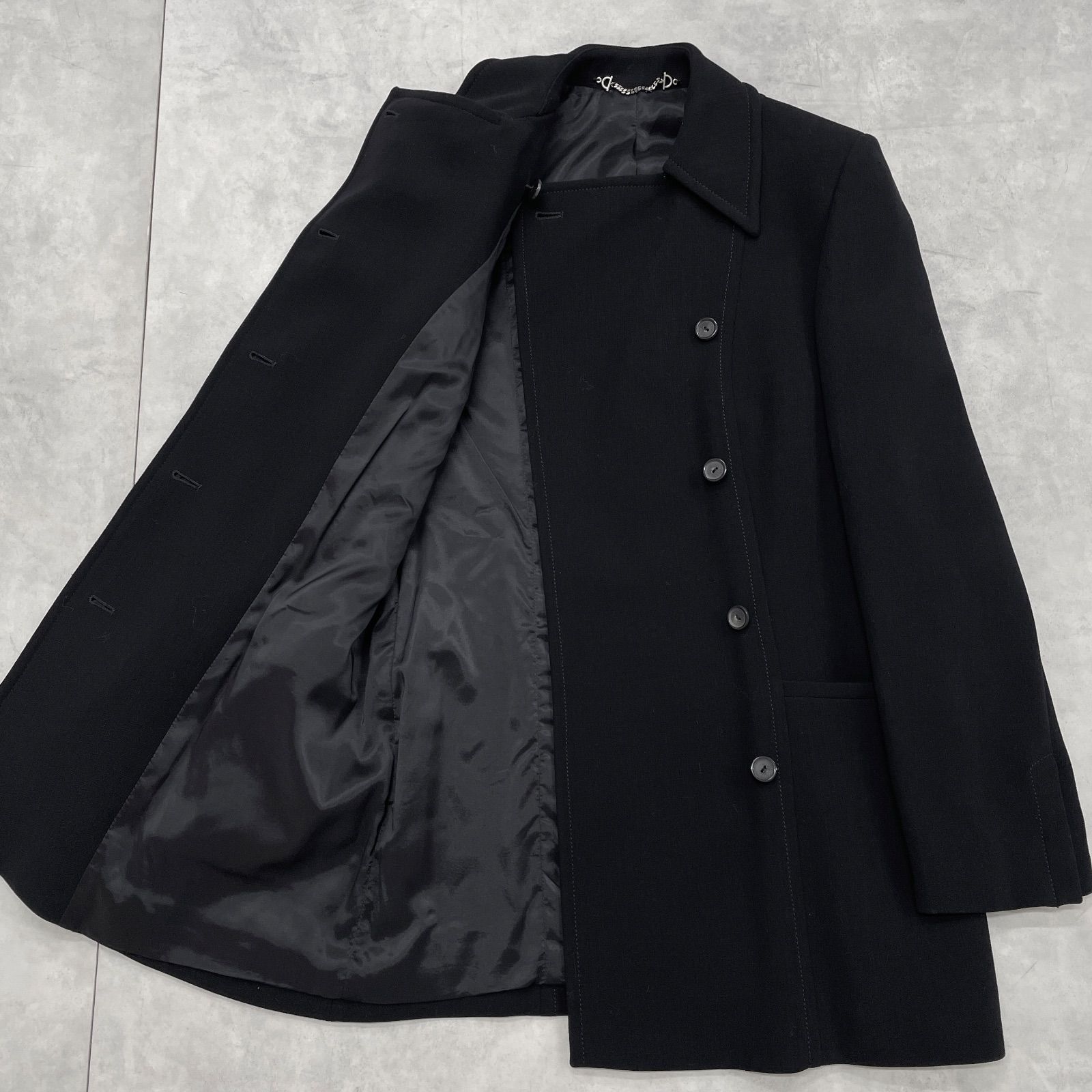 GUCCI グッチ コート ジャケット ダブル ウール ブラック イタリア製