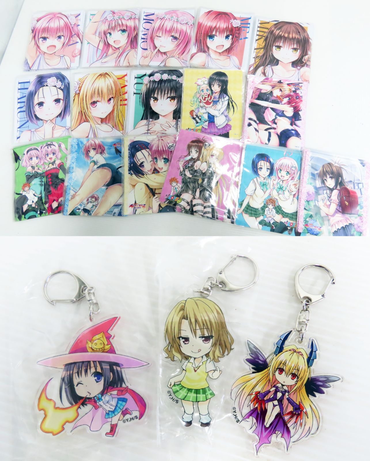 【未使用】To LOVEる 15周年記念原画展 アクリルキーホルダー5種 ToLoveる 15周年記念原画展 グッズ アクリルキーホルダー3種 マルチ