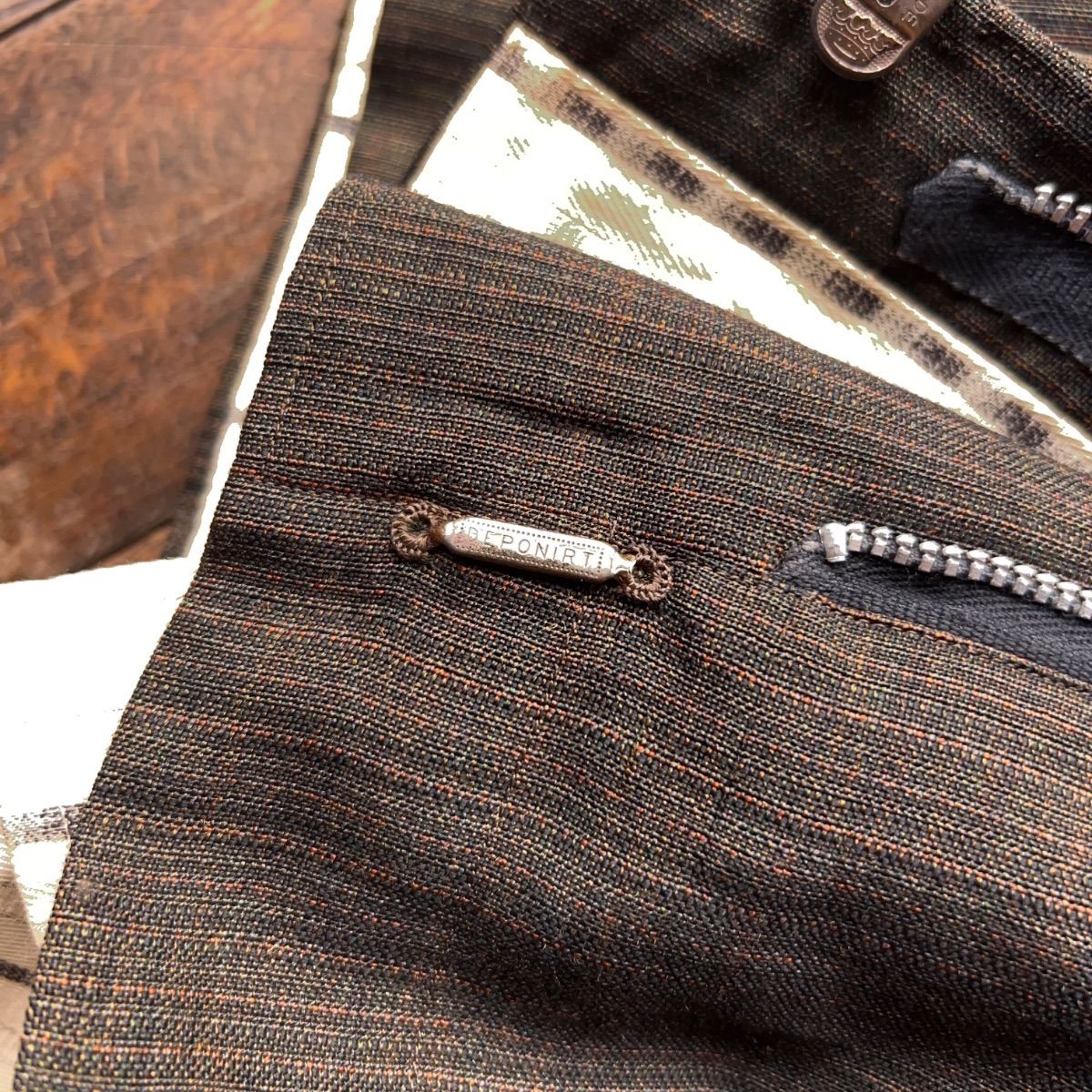 Vintage 50s–60s Two-Tuck Slacks DEPONIRTホック ヴィンテージシロ
