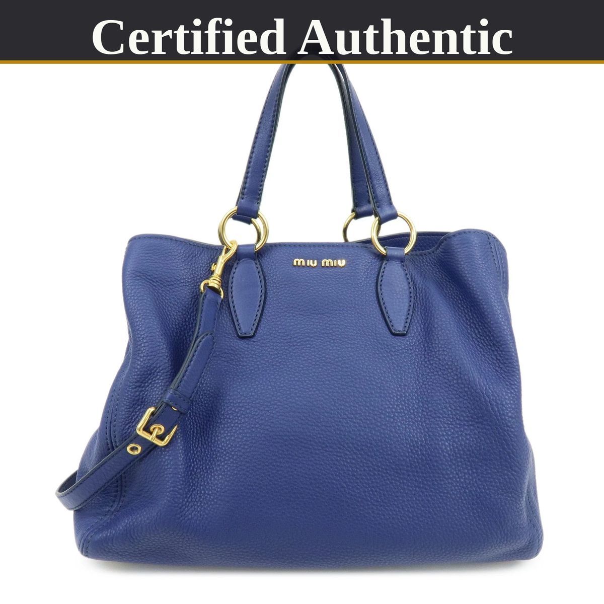 美品】 MIU MIU 2wayレザーバッグ ハンドバッグ ショルダーバッグ