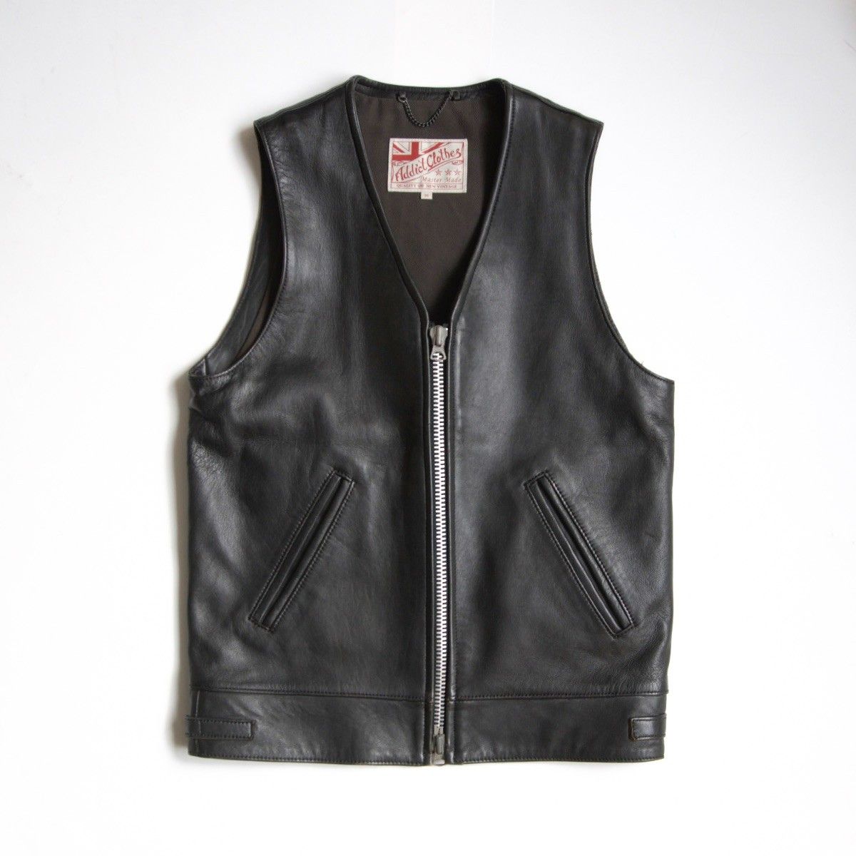 雰囲気抜群】ADDICT CLOTHES【茶芯 シープスキン ジップアップレザー