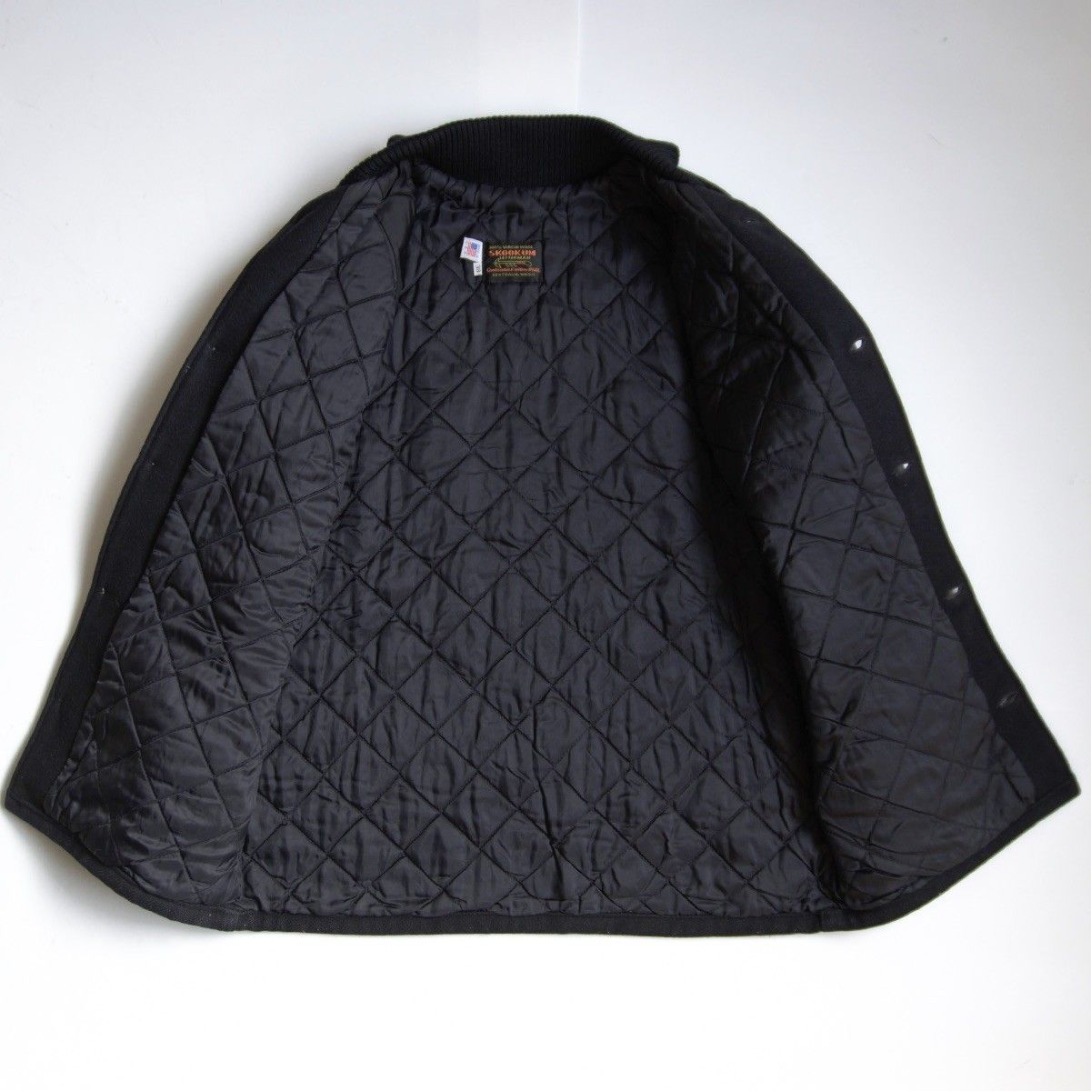 美品】SKOOKUM【メルトン×レザー スタジャン】38 スクーカム ブラック