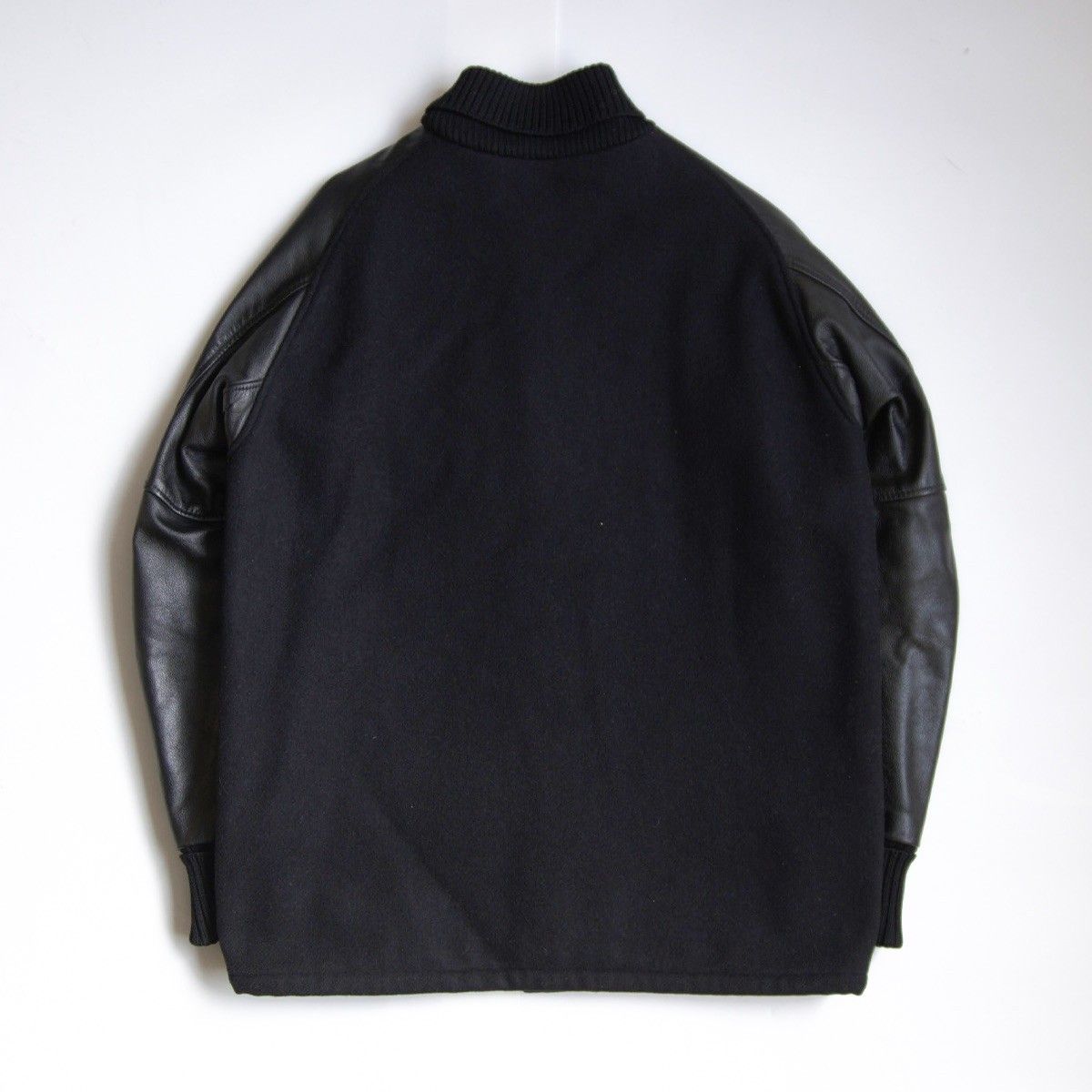 美品】SKOOKUM【メルトン×レザー スタジャン】38 スクーカム ブラック