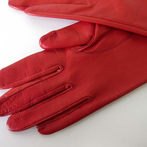 クリスチャンディオール Christian Dior レザーグローブ 手袋 5本指 本