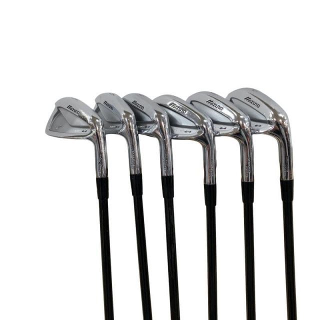 メンズゴルフクラブセット　【MIZUNO】【ミズノ】【フレックスR】 中古】 ミズノ MP-64 6S アイアンセット IR リシャフト (フレックス