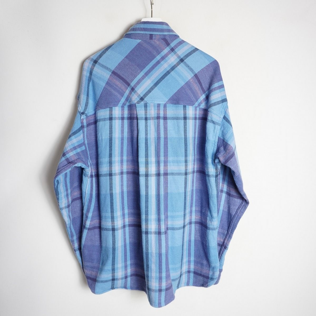 美品 UNUSED アンユーズド Check nel shirt 長袖 チェック コットン