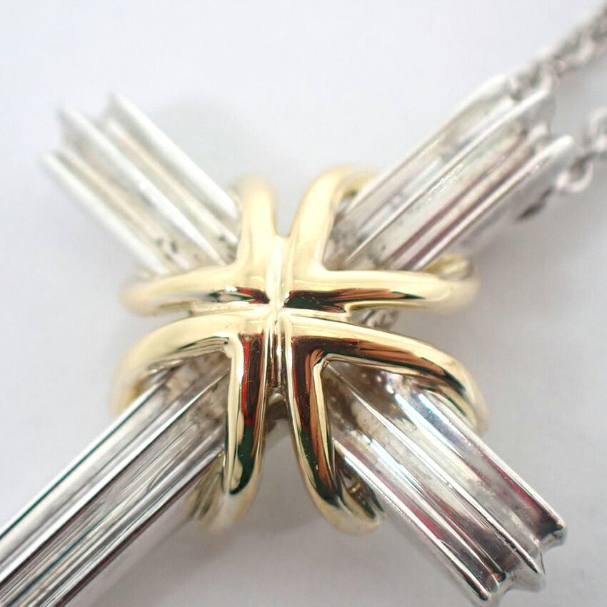 ティファニー 925/750 シグネチャークロス ネックレス//j122-48 - メルカリ