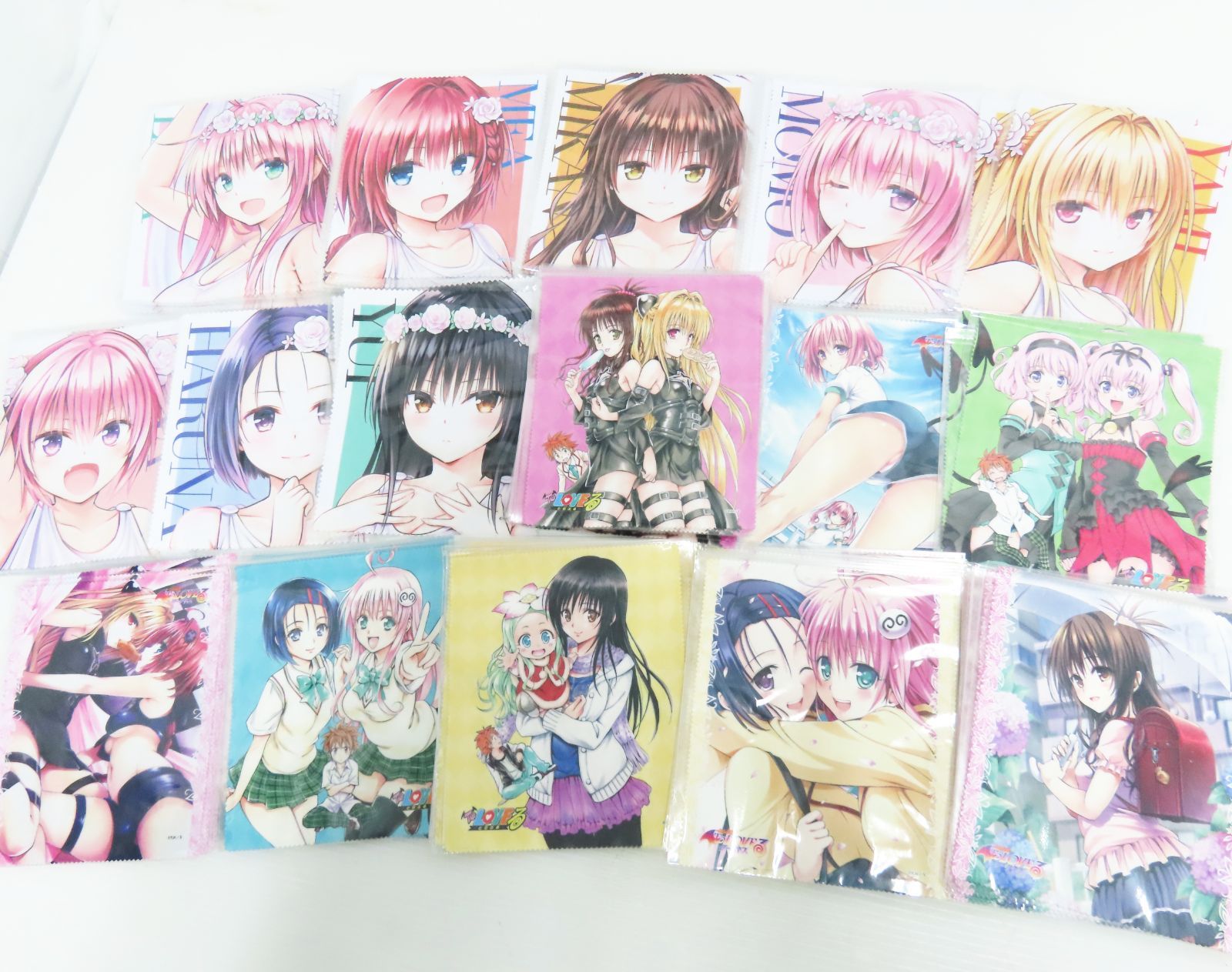 ToLoveる 15周年記念原画展 グッズ マルチクロス16種 メガネ拭き 