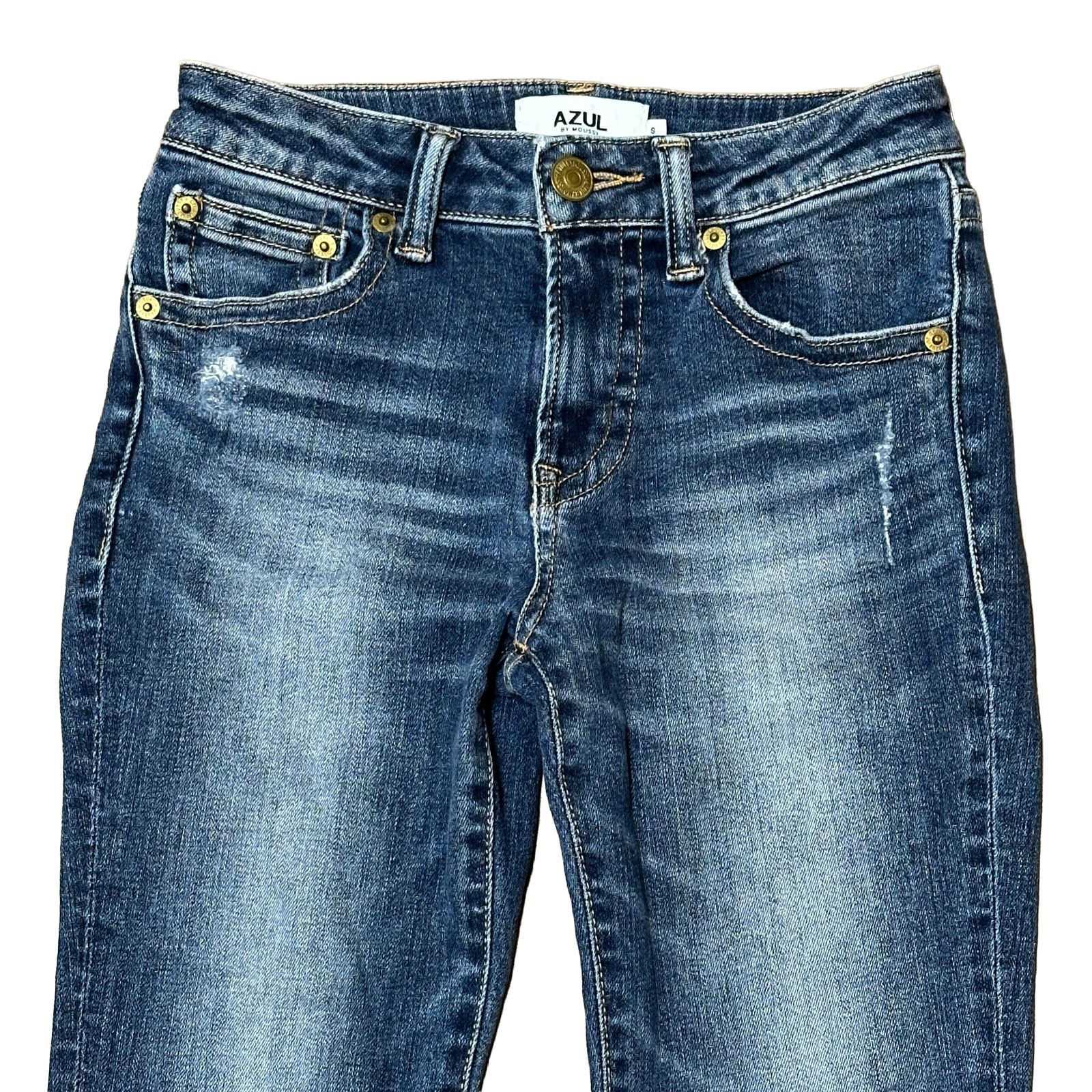 ⭐︎出品 AZUL BY MOUSSY REPAIR DENIM SKINNY スキニーデニム リペア加工