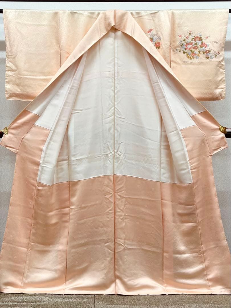 蘇州刺繍 寿光織 付け下げ 訪問着 金駒 正絹 躾糸付き A136 - メルカリ