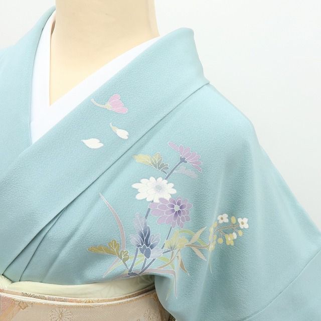 ｍ2303＊新品 正絹 仕付け糸付き 芍薬 手縫い仕立て 訪問着 m2303＊新品 正絹 仕付け糸付き 芍薬 手縫い仕立て 訪問着 【美人