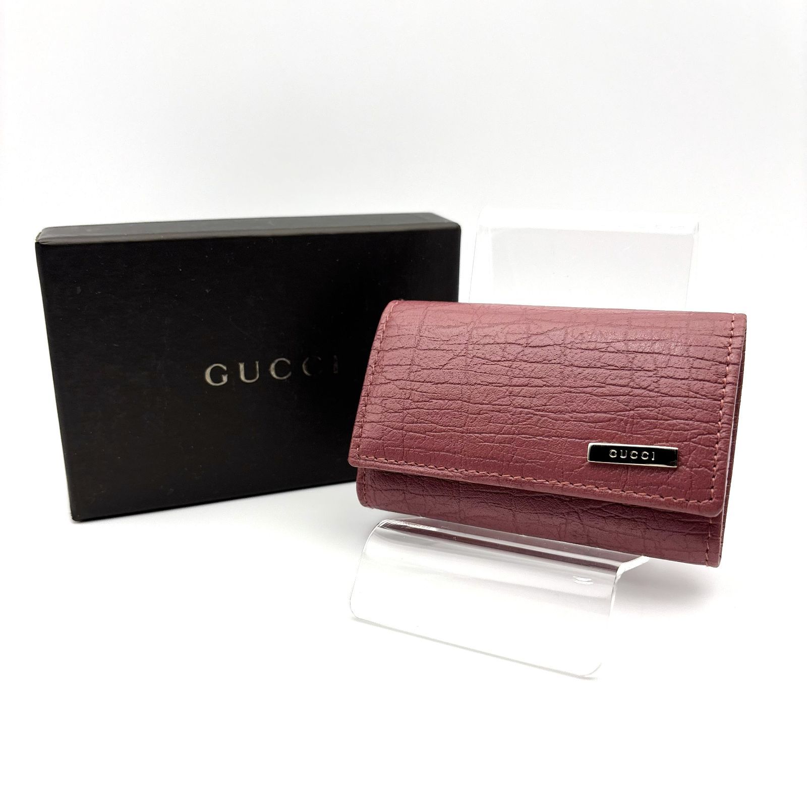 箱付／極美品 】GUCCI グッチ 6連キーケース 150402 レザー ピンク 