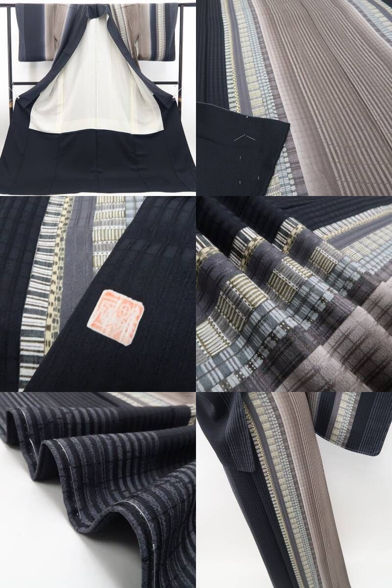 ❁tomihisa❁新品 京の名工 雛屋友禅 落款 着物 正絹 仕付け糸付