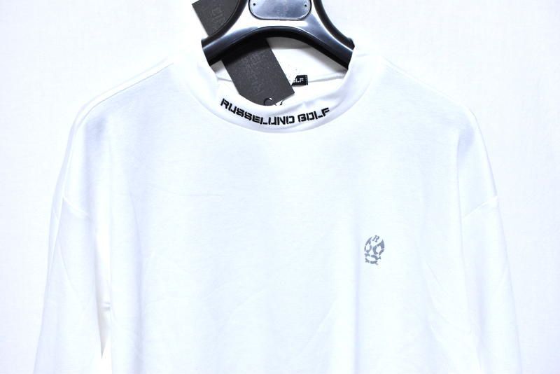 新品 ラッセルノ ゴルフ リフレクター モックネック ホワイト XL 6 定価2万900円】新品 ラッセルノ ゴルフ リフレクター モックネック 6