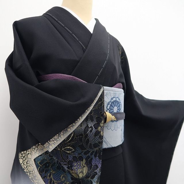 ❁tomihisa❁新品 さが美謹製 レース 着物 正絹 仕付け糸付”レースの美