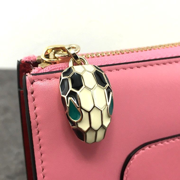 送料込み！ 未使用品 BVLGARI L字ファスナー長財布 ピンク