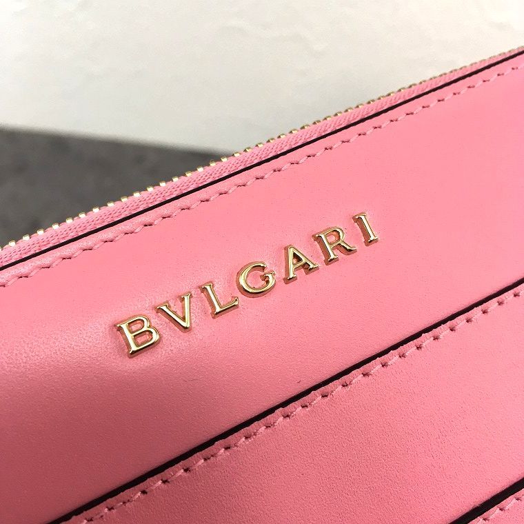 【美品】ブルガリ 長財布 セルペンティ フォーエバー L字ファスナー ピンク BVLGARI（ブルガリ） 【Xmasセール☆30%OFFクーポン】ブルガリ 長財布