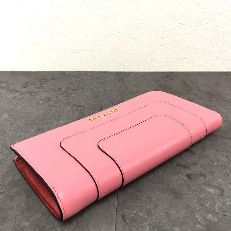 送料込み！ 未使用品 BVLGARI L字ファスナー長財布 ピンク