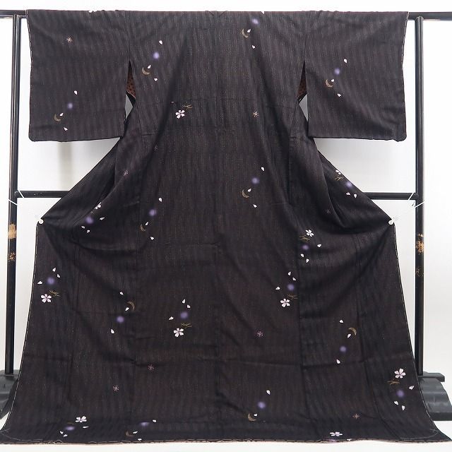 新品 やまと誂製 想屋 落款 桜と月 着物 正絹 仕付糸付 お召付下げ 4220 ❁tomihisa❁新品 2点セット 想屋 やまと扱い 桜×月 着物”夜桜と月を