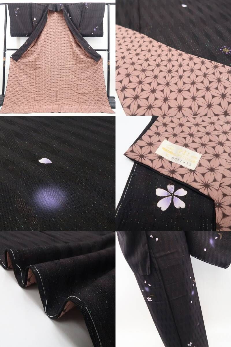 ❁tomihisa❁新品 2点セット 想屋 やまと扱い 桜×月 着物”夜桜と月を