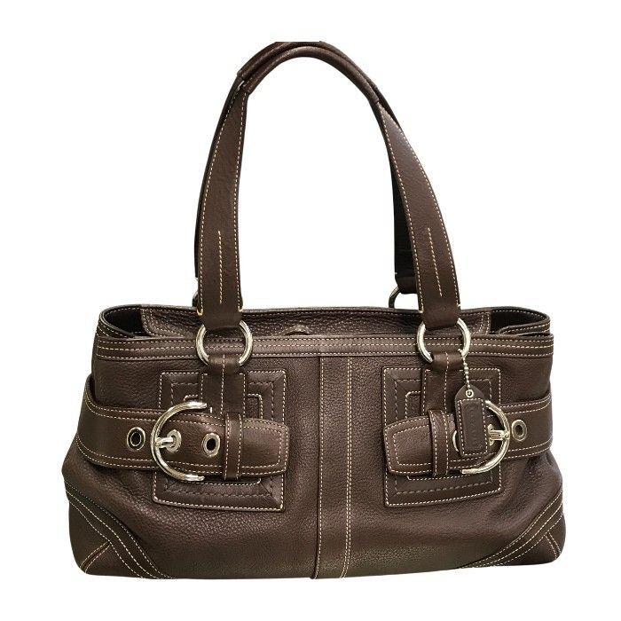 COACH コーチ ハンドバッグ レディース レザー セミショルダー ベルト 