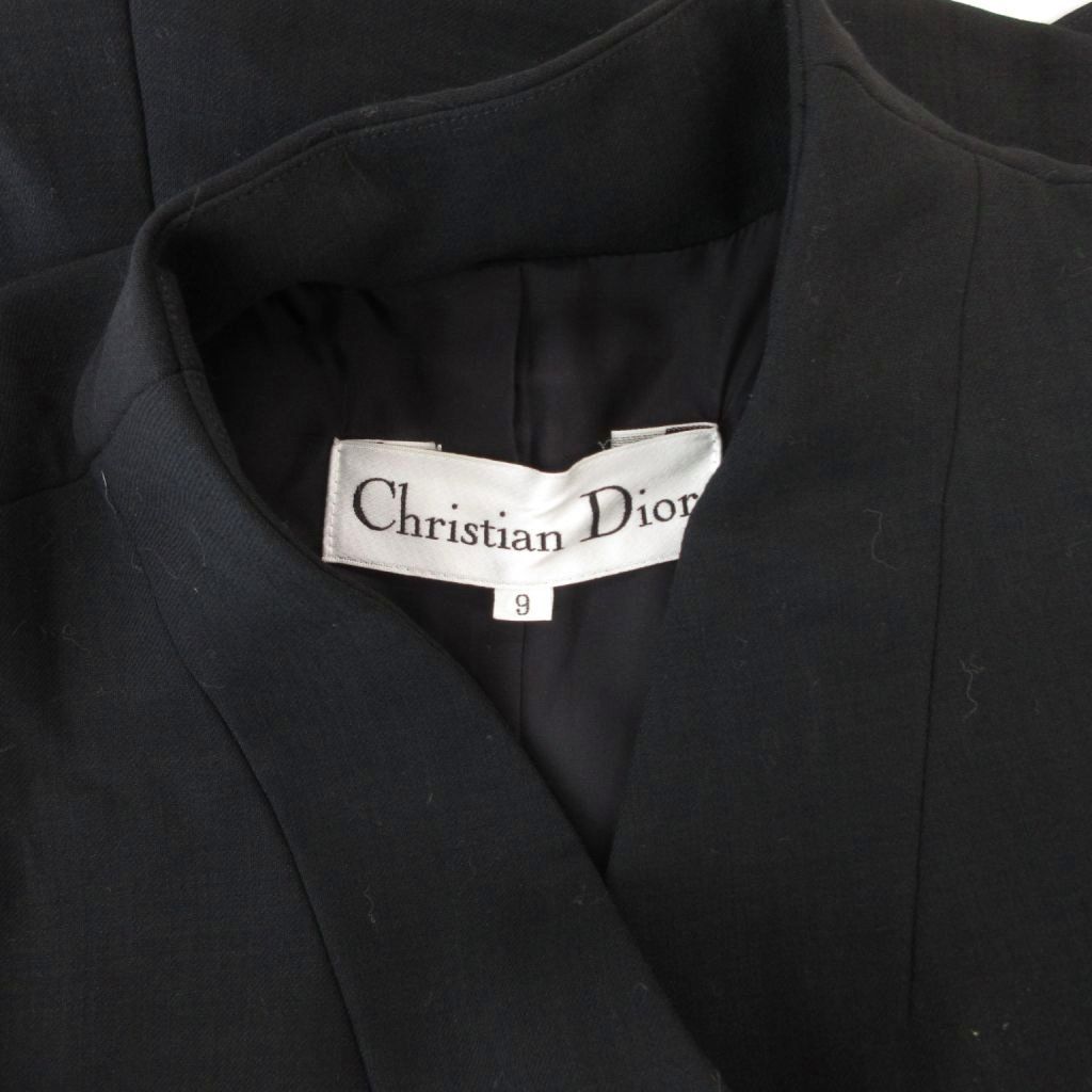 Christian Dior テーラードジャケット＆スカート　サイズ7 ブラック Christian Dior テーラードジャケット＆スカート サイズ7 ブラック