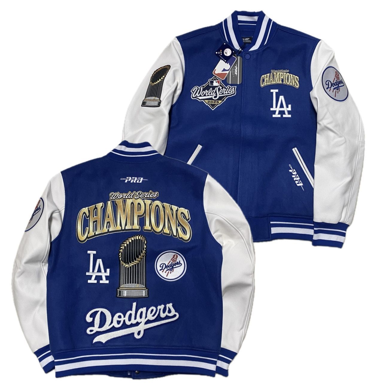 海外限定 PRO STANDARD 2025 ワールドシリーズ チャンピオンズ LA Dodgers ウール スタジャン (PRO-JK2)