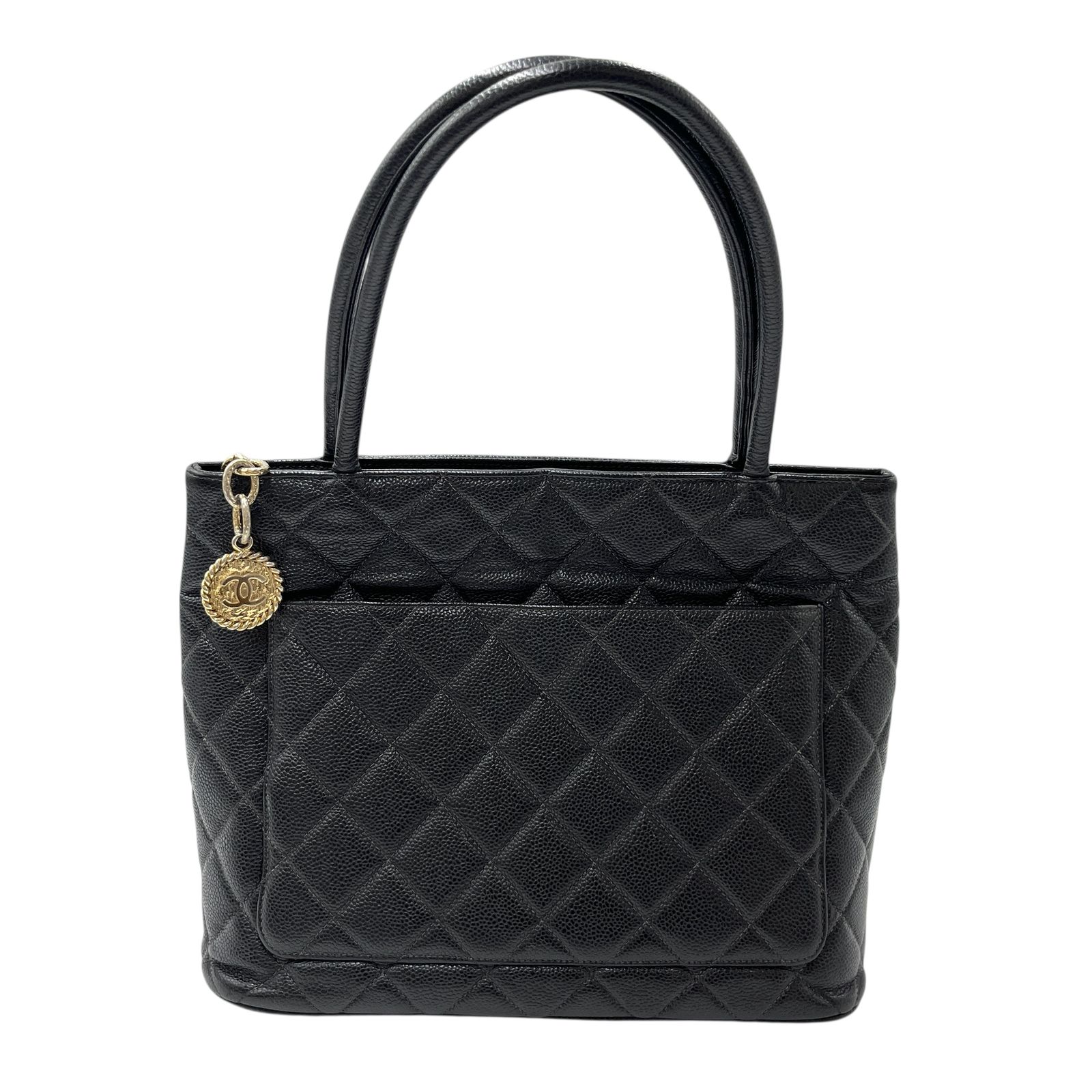 中古】CHANEL シャネル 復刻トートバッグ キャビアスキン トートバッグ