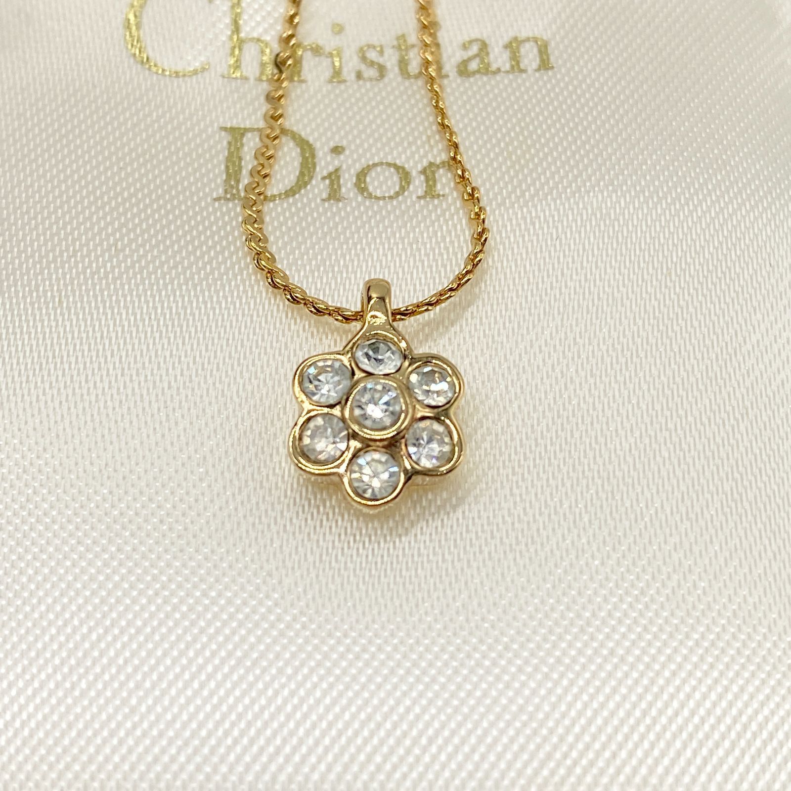 美品 Christian Dior クリスチャン ディオール ラインストーン