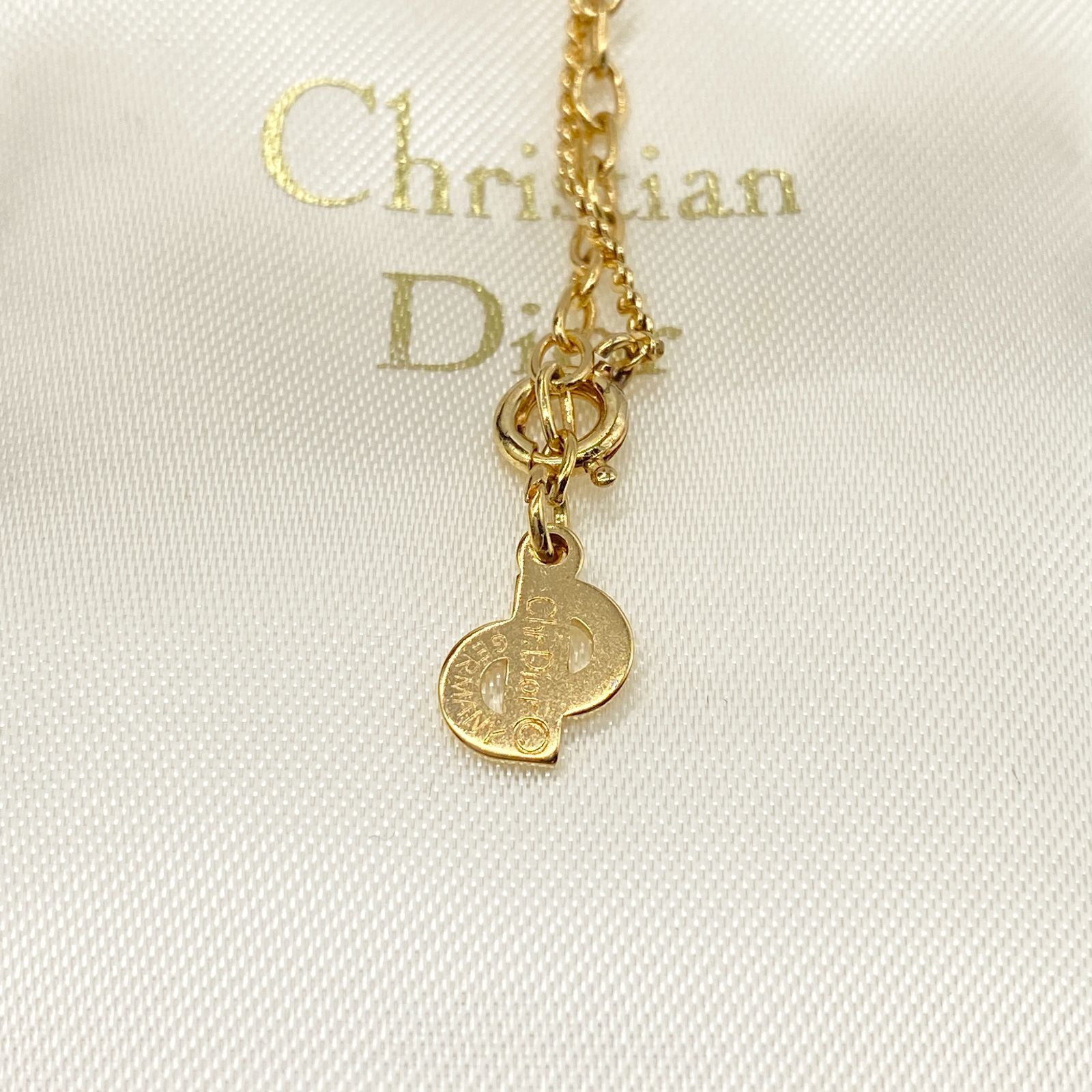 美品 Christian Dior クリスチャン ディオール ラインストーン