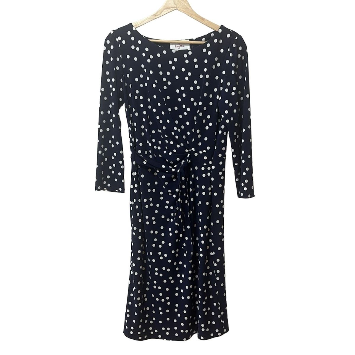 kayme(ケイミー) ワンピース サイズ9 M レディース - ネイビー×白 七分