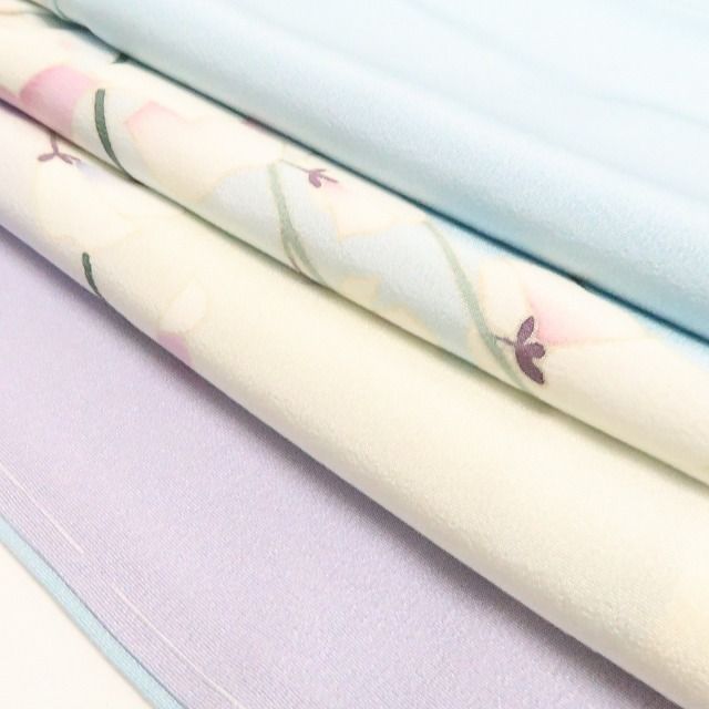 ❁tomihisa❁未着用 本加賀友禅 菊田宏幸 落款 蘭 着物 正絹 仕付け糸