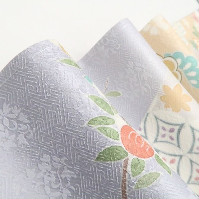 ❁tomihisa❁新品 京友禅 金駒刺繍 着物 正絹 仕付け糸付”晴れやかに