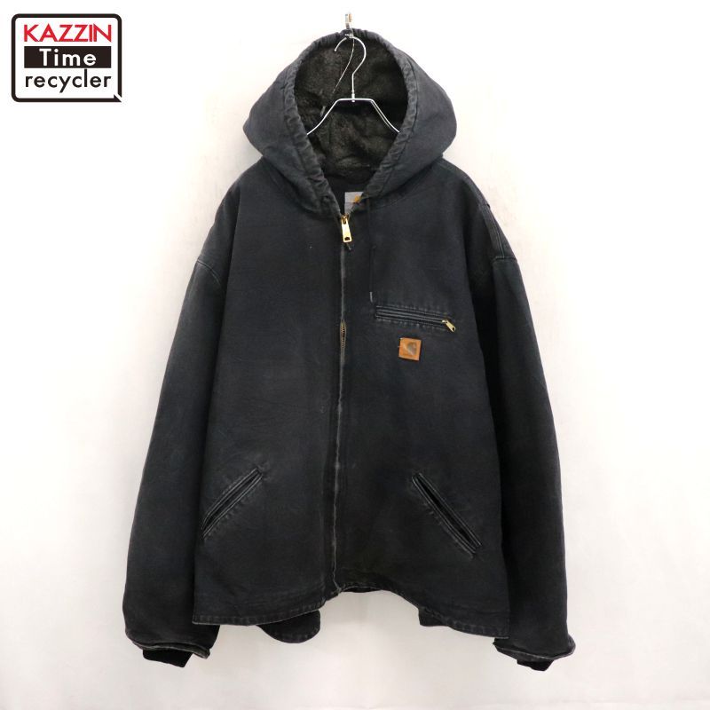 00s Carhartt ダック BLK 裏地ボア シエラ ジャケット メンズ 表記4XL