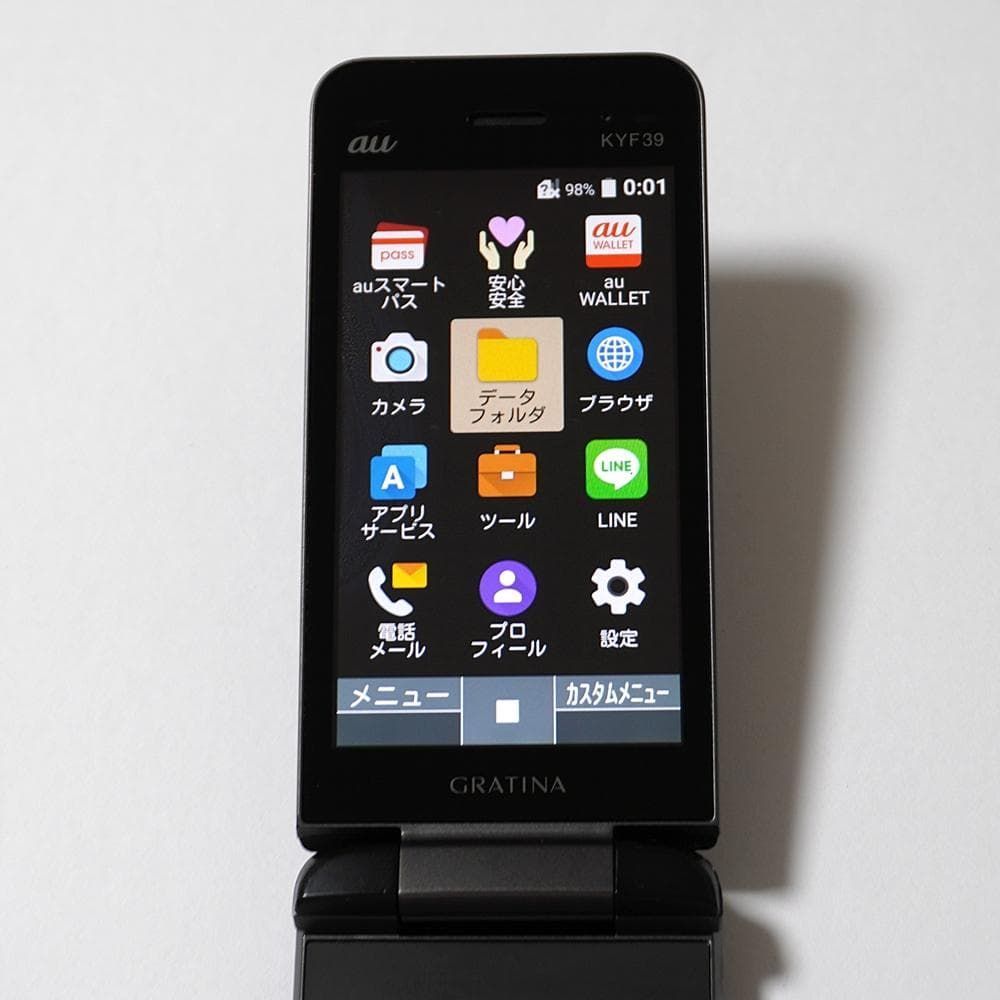 新品未使用 au GRATINA 4G KYF31 ブラック SIMフリー KYOCERA（京セラ） GRATINA 4G KYF31 ブラック au SIMロック解除済み