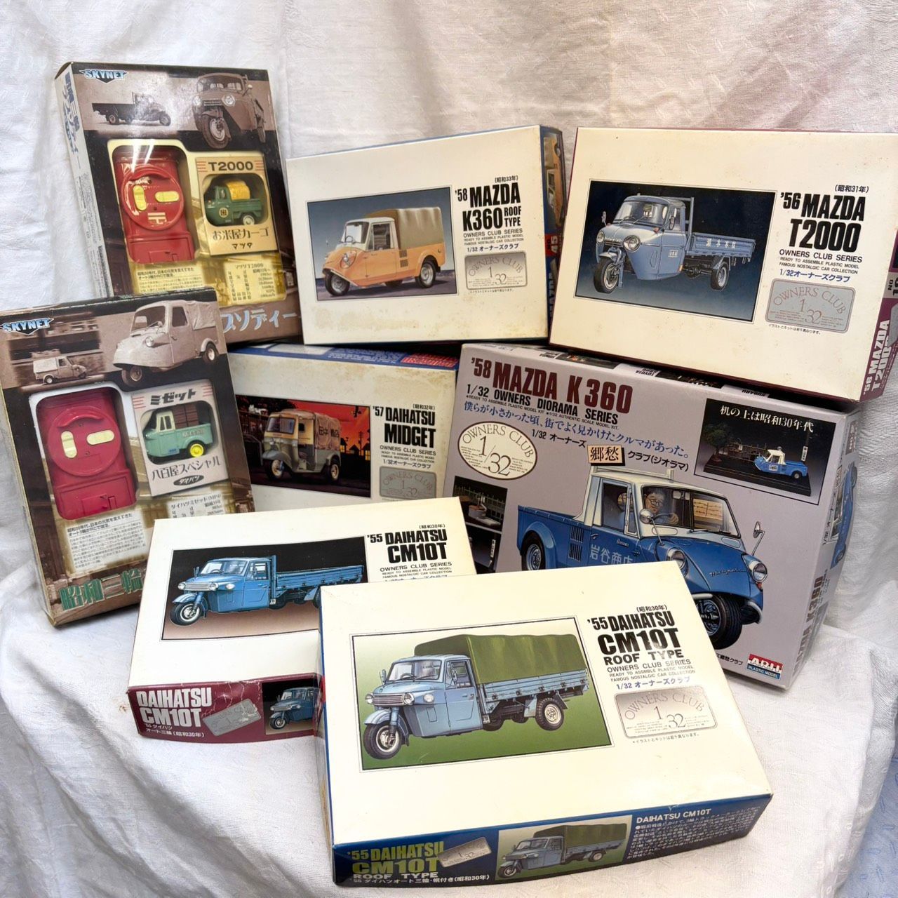 302 昭和 オート三輪 プラモデル 1/32 オーナーズクラブ 8点セット