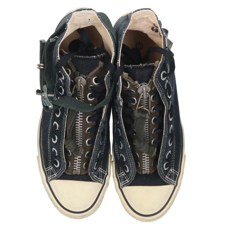 アンダーカバー スタッズ装飾センタージップハイカットスニーカー